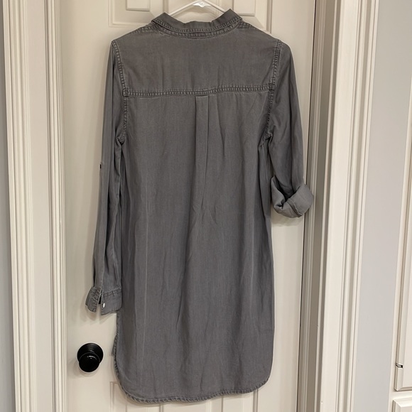 ZOE - GRAY , BUTTON DOWN DRESS , SIZE XS - Picture 4 of 4